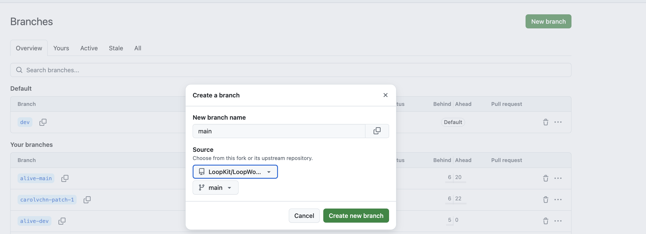 Browser Build – Change Default Branch | Loop and Learn