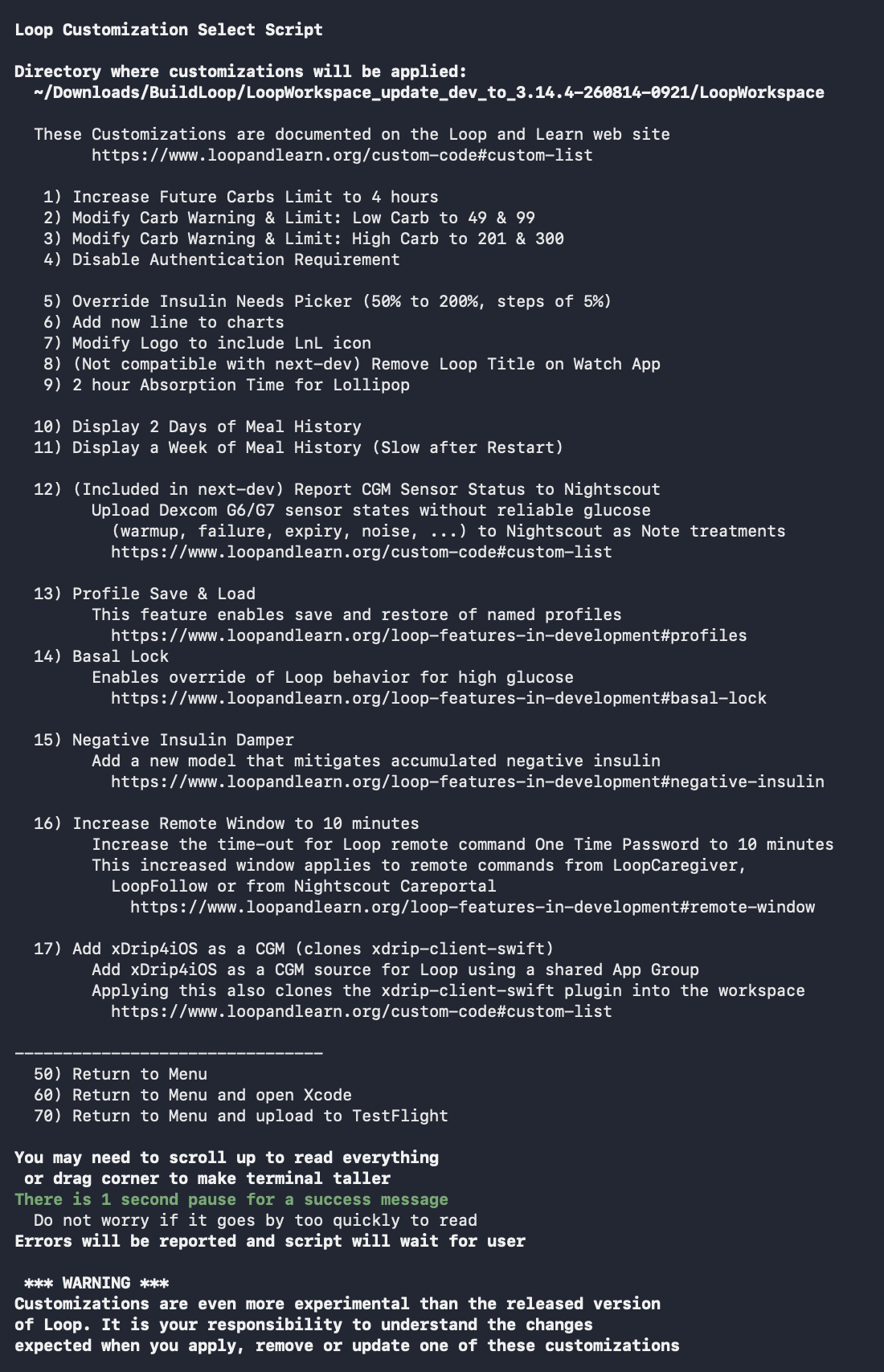 Build Select Loop 3.4<br />
